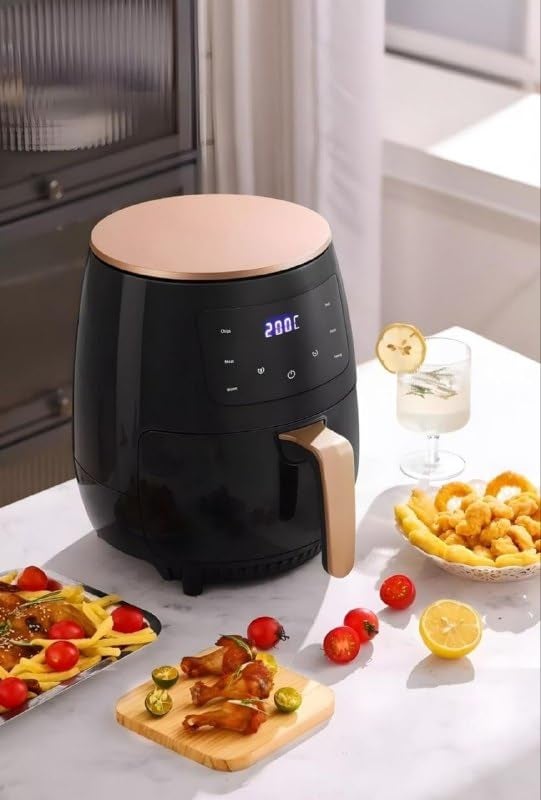 MVM Enterprise Digital Air Fryer for Home with Touch Panel Preset 1500W Electric Air Fryer with Hot Air Circulation Touch Screen Uses black colour 1 pcs - Image 4