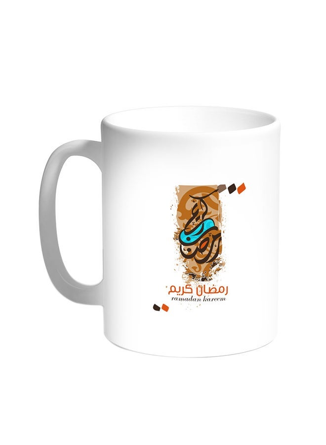 RYN Ramadan Kareem Printed Coffee Mug White 11ounce