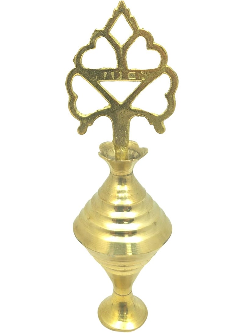 Sunely Brass Surma Dani-  Gold Kohl/Surma Holder with applicator stick | Decorative Ethnic Gift 11cm - Image 1