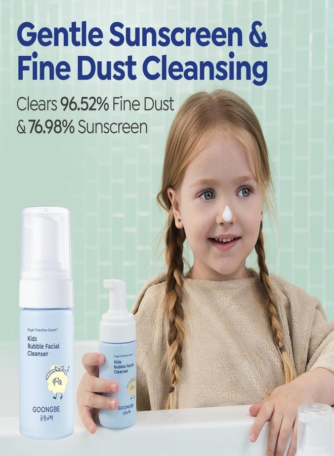 GOONGBE Kids Facial Care Kit - Korean Low pH Bubble Facial Cleanser & Moisture Face Lotion - Face Wash & Moisturizer Set with Cica & Panthenol - Allergen-Free Formula 3.38 fl.oz. & 2.7 oz. - Image 3