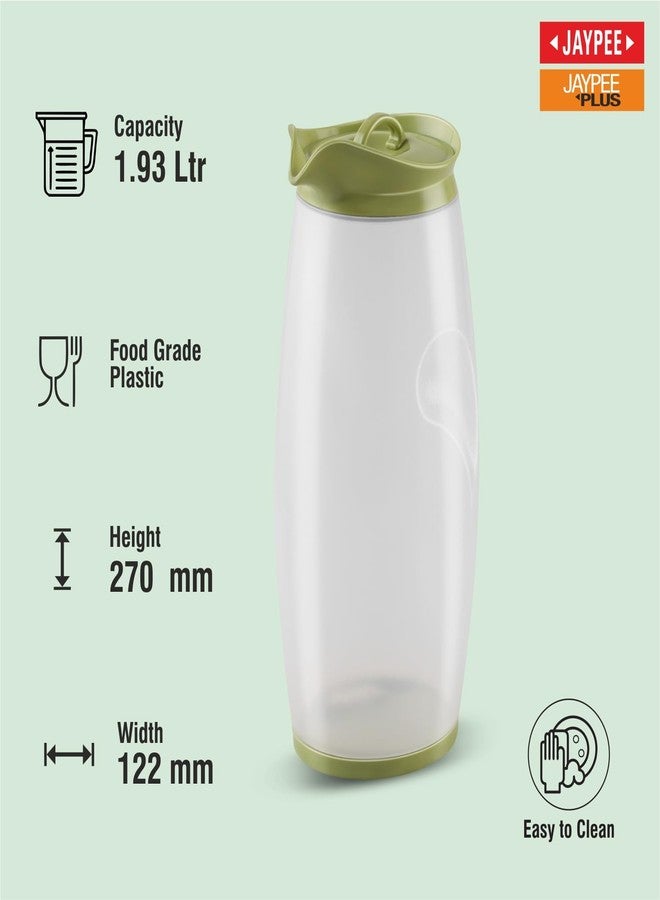 JAYPEE Hippo Unbreakable Water Jug 1.93 Litre with Lockable Lid |Wide Mouth BPA Free Food Grade Multipurpose Jug for Milk, Juice, Beverages & Kitchen,Green - Image 4