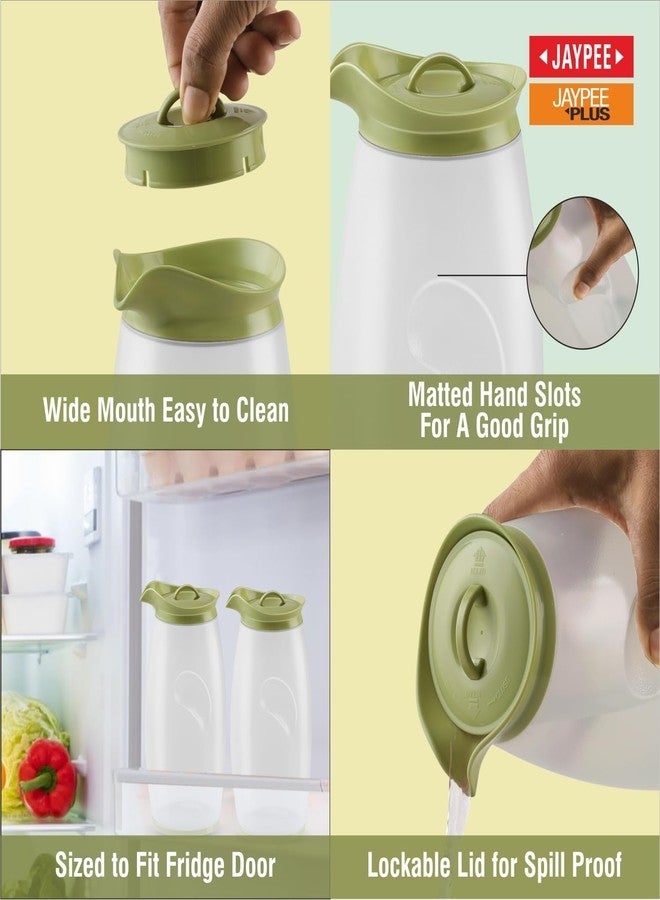 JAYPEE Hippo Unbreakable Water Jug 1.93 Litre with Lockable Lid |Wide Mouth BPA Free Food Grade Multipurpose Jug for Milk, Juice, Beverages & Kitchen,Green - Image 3