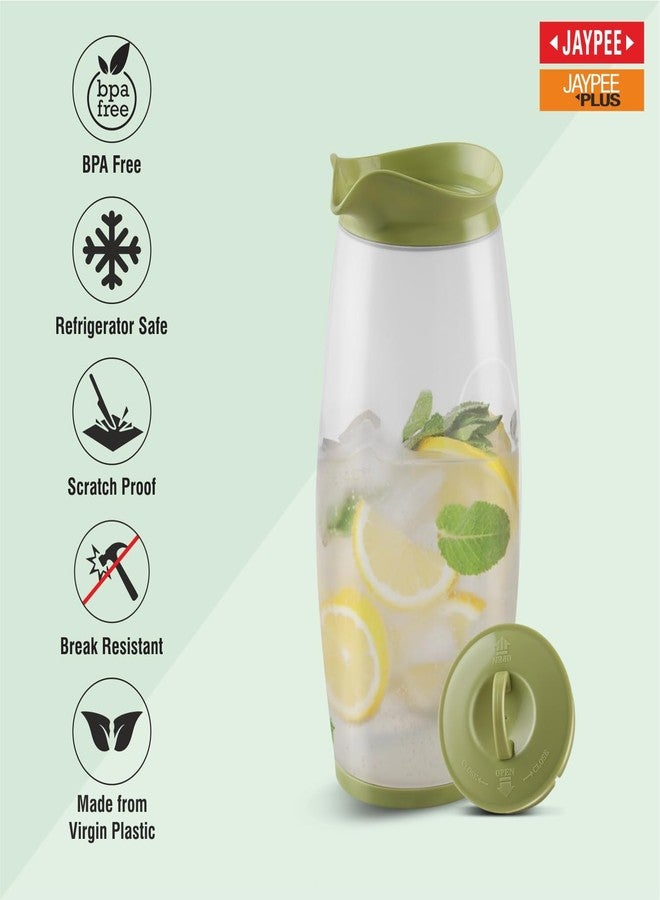 JAYPEE Hippo Unbreakable Water Jug 1.93 Litre with Lockable Lid |Wide Mouth BPA Free Food Grade Multipurpose Jug for Milk, Juice, Beverages & Kitchen,Green - Image 2