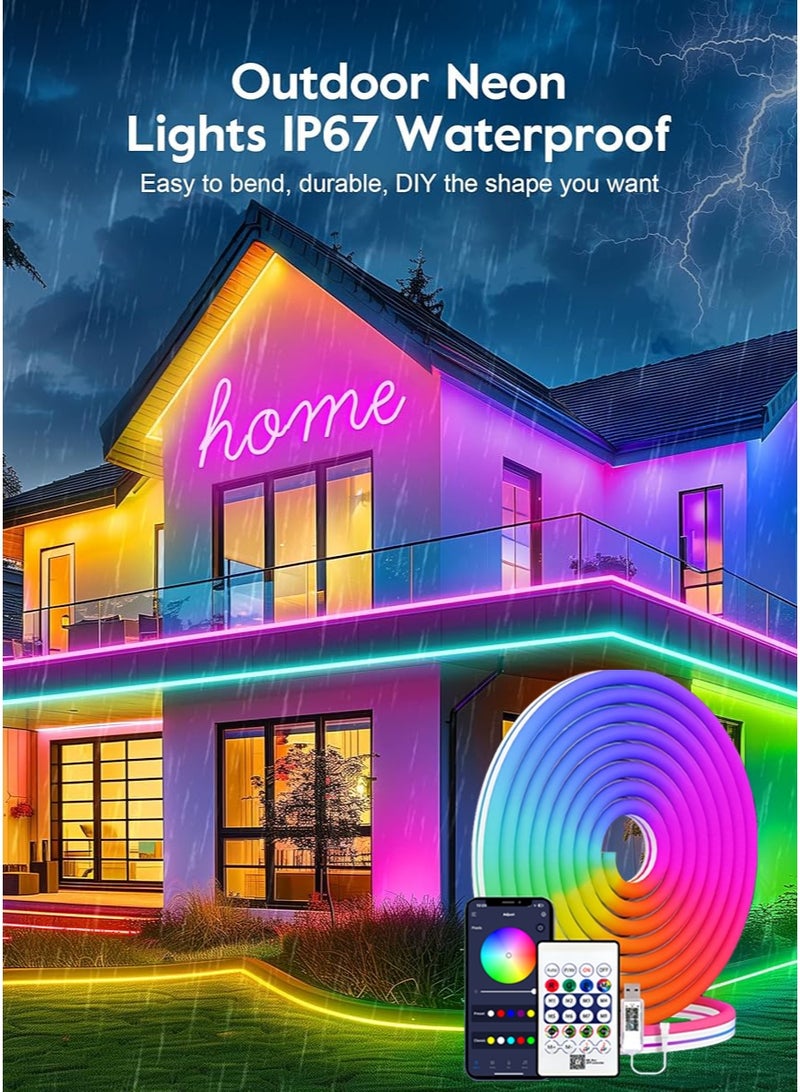 MODI U5 Smart RGB Neon LED Strip 5M, USB Powered with App/Remote, Music Sync for Gaming Setup, TV Backlight & Room Decor - Image 3