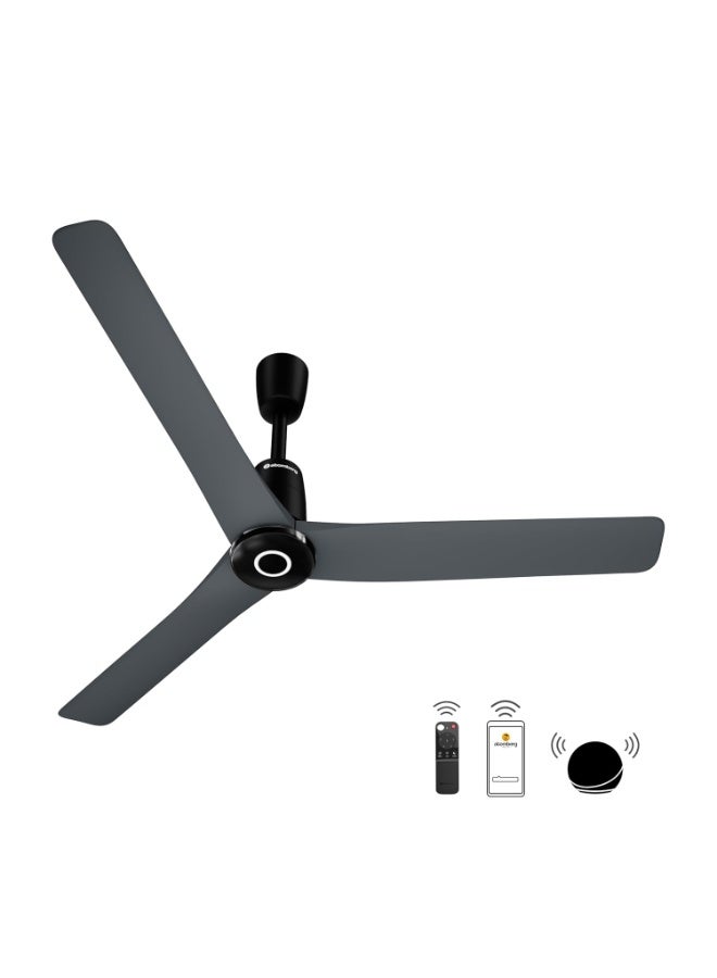 atomberg Aris Contour Smart 1200mm Voice Controlled BLDC Ceiling Fan with Remote |BEE 5 star|Best-in-class Air Flow |Silent Operation| Designer Fan | Free Installation | 5 Year Warranty | Regent Grey - Image 1