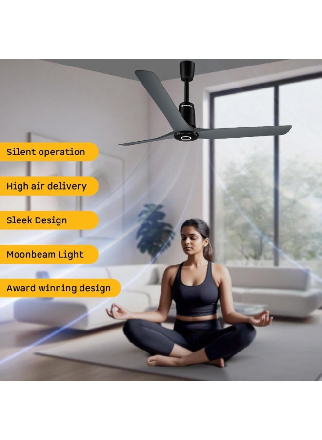 atomberg Aris Contour Smart 1200mm Voice Controlled BLDC Ceiling Fan with Remote |BEE 5 star|Best-in-class Air Flow |Silent Operation| Designer Fan | Free Installation | 5 Year Warranty | Regent Grey - Image 4