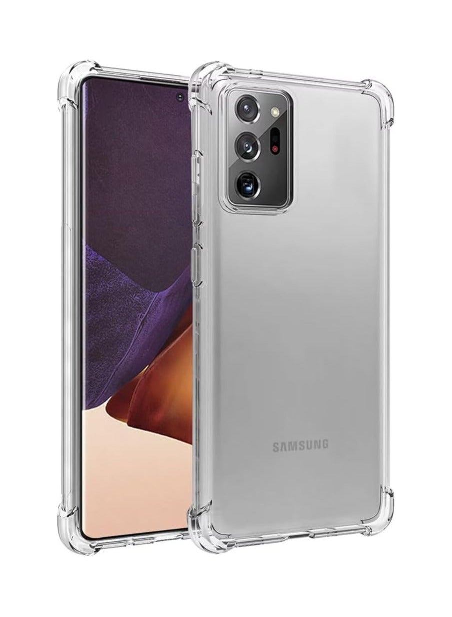 QIRG Case for Samung Galaxy Note 20 Ultra 5G Case, Clear Flexible Bumper TPU Soft Rubber Silicone Cover Phone Case