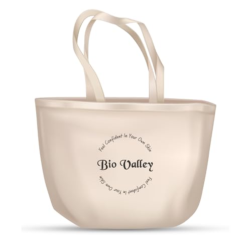 Bio Valley Cotton & Jute Reusable Tote Bag Printed | Eco-Friendly Multipurpose Grocery, Shopping, Beach & Gift Bag | Durable Canvas Printed Tote for Women - 33x29x7cm, Natural - Image 1