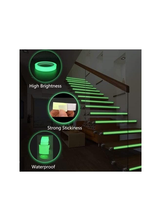 PROMASS promass Glow in The Dark Tape, Bright Waterproof Luminous Tape, Fluorescent Tape, Glow in Dark Markers, Can be Use at Stage, Stairs, Walls, Steps, Exits, 5m×20mm  - Image 2