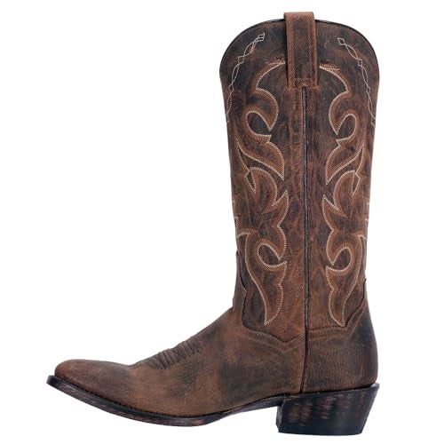 Dan Post Mens Renegade Embroidered Round Toe Casual Boots Mid Calf - Brown - Size 10 EW - Image 4