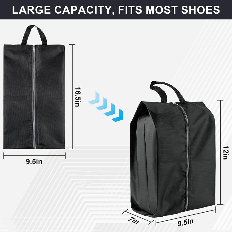 VUEKYN Shoe Bags for Travel, 4 Pack Extra Durable Travel Shoe Bags for Storage and Packing, Reusable Water-proof Shoe Bag with Smooth Zipper, Portable Travel Essentials - Image 2