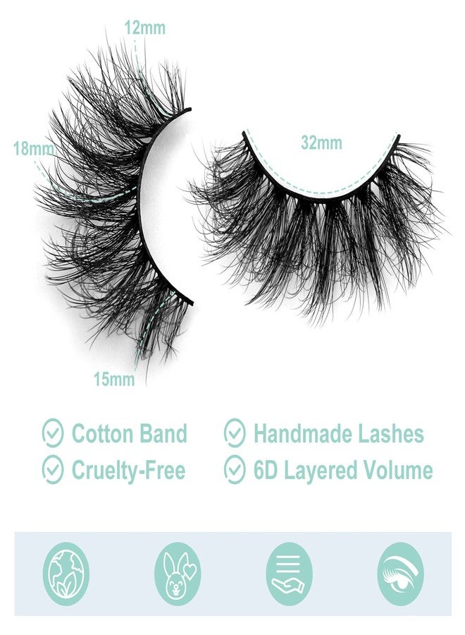 DYSILK Fluffy Lashes False Eyelashes - Mink Lashes 10 Pairs 6D Faux Lashes Pack Mink Eyelashes Reusable Wispy Fluffy Cat Eye Lashes Natural Look Fake Eyelashes Soft Extension | 18mm - Image 4