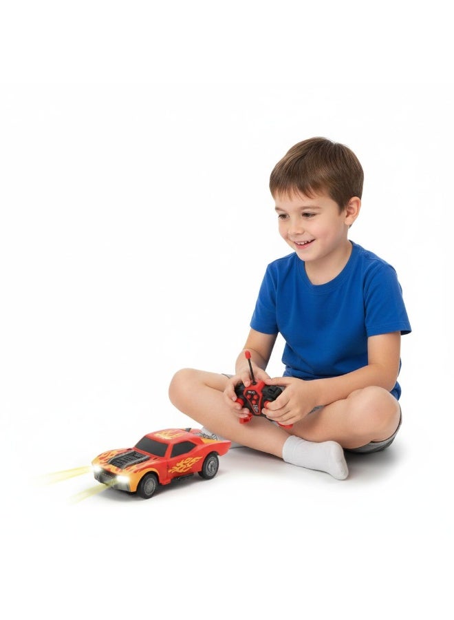 توي لاند سيارة رياضية تعمل بجهاز تحكم عن بعد بمقياس 1:14 مزودة بمصابيح أمامية LED، وتحكم بتردد 27 ميجاهرتز، وتصميم واقعي - أحمر - Image 2