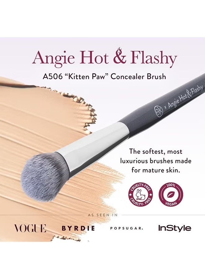 BK BEAUTY Angie Hot & Flashy A506 Concealer Brush - "Kitten Paw" Face Brush - Under -Eye Concealing and Contouring - Makeup Brushes - Image 2