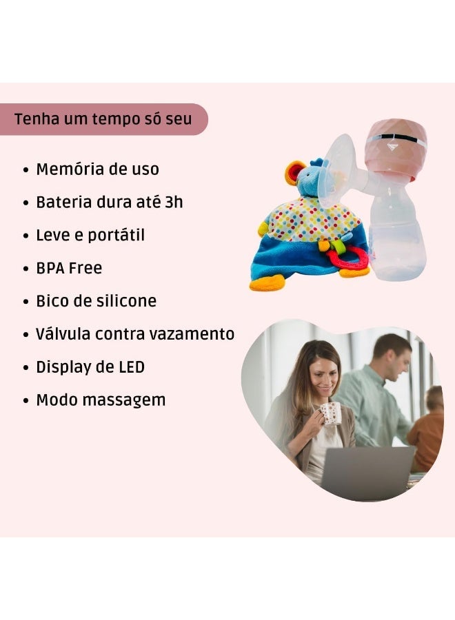 مضخة الثدي الكهربائية الذكية واللاسلكية – تصميم مريح، هادئ، وقابل لإعادة الشحن - Image 4