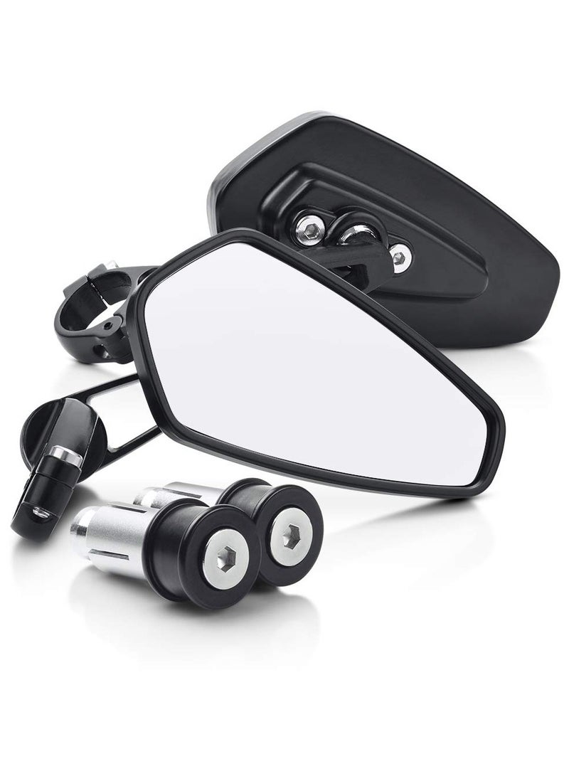SYOSI Motorcycle Mirrors, Handlebar Mirrors Rearview Side CNC Handlebar Reflectors Reverse Mirrors Compatible with Honda Grom, Yamaha, Kawasaki, Ducati, Suzuki, and Most - Image 2