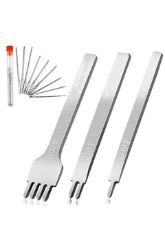 Y&D Leather Tools Hole Punch Working Craft KitsLeather Stitching Punch 1+2+4 Prong Set Lacing Sharp Pricking Iron DIY Tools（4mm）  - Image 1