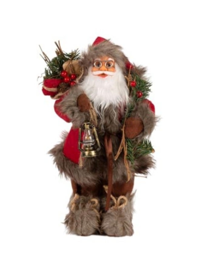 GGEROU تماثيل سانتا كلوز، تمثال سانتا كلوز واقف قابل للجمع، 30 سم - Image 1