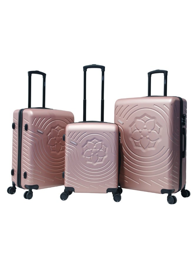 ستارجولد مجموعة أمتعة خفيفة الوزن من 3 قطع مصنوعة من مادة ABS الصلبة مع عجلات دوارة 360 درجة وقفل رقمي ومقبض من سبائك الألومنيوم - Image 1