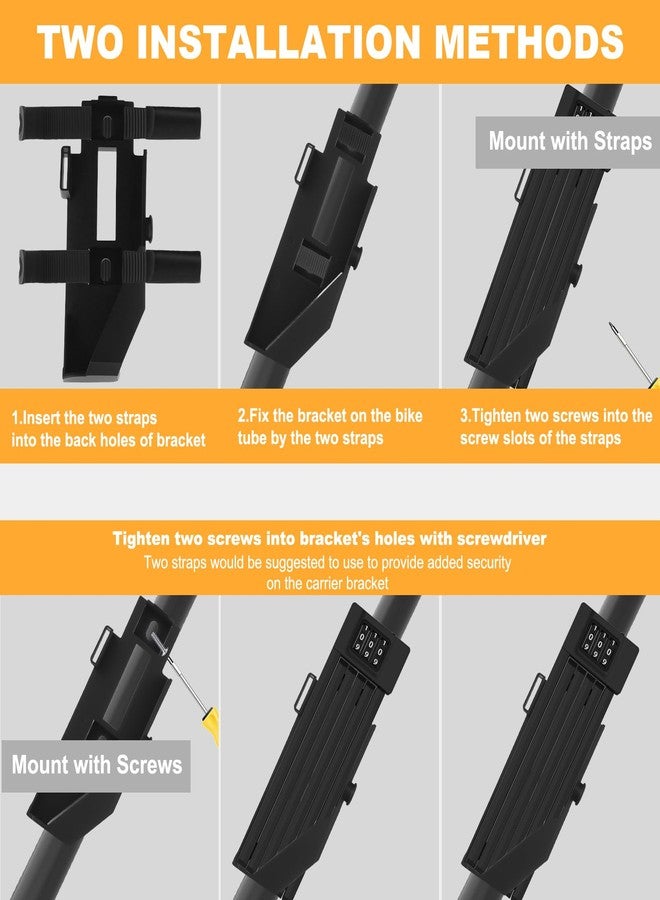 Diyife Mini Folding Bike Lock, [2.36ft/72cm] 3-Digit Combination Bicycle Lock, 360° Rotation Waterproof Anti-Theft Alloy Steel Foldable Lock with Bracket for Ebike Scooter Motorcycle - Image 5