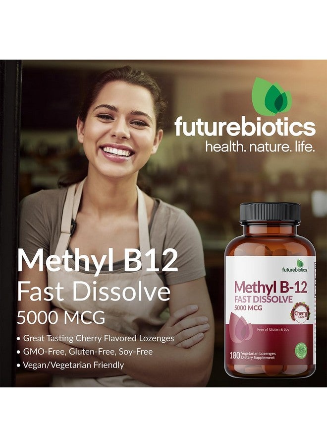 Futurebiotics Methyl B12 5000 MCG Vitamin B12 Methylcobalamin, Cherry Flavor Non-GMO, 60 Vegetarian Lozenges - Image 3