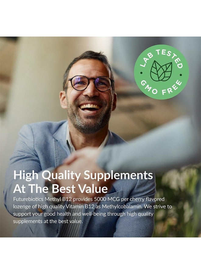 Futurebiotics Methyl B12 5000 MCG Vitamin B12 Methylcobalamin, Cherry Flavor Non-GMO, 60 Vegetarian Lozenges - Image 4