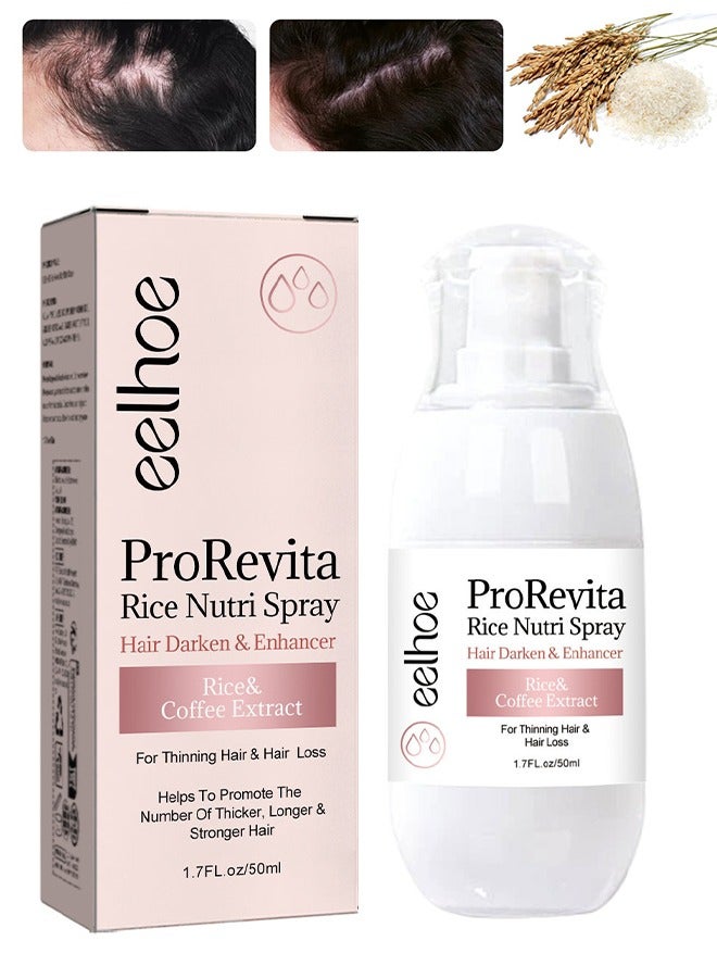 إيلهو برو ريفيتا سبراي مغذي للأرز للشعر الخفيف، بخاخ طبيعي لترطيب الشعر وتعزيز نموه، بخاخ مساعد لتقوية نمو الشعر، إعادة ترميم الشعر الجاف والتالف 50 مل - Image 1