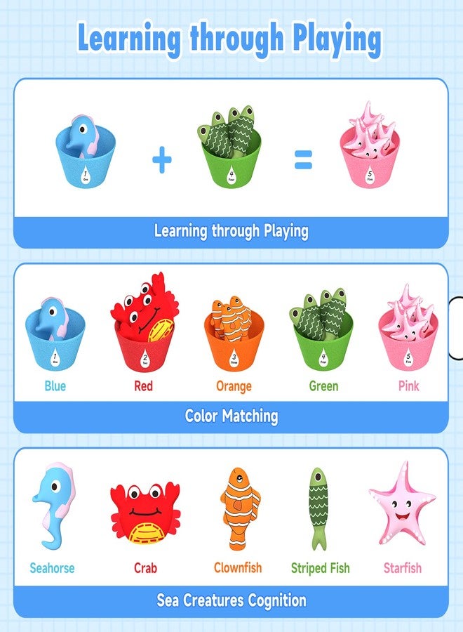 Envyvip Toddler Toy Montessori Toys for 1 Year Old Baby Boy Girl Birthday Gift, 22pcs Cloth Fishing Game Learning Toys for Toddlers 1-3 - Counting, Color Sorting, Fine Motor Skills 6-18 Months Babies - Image 3