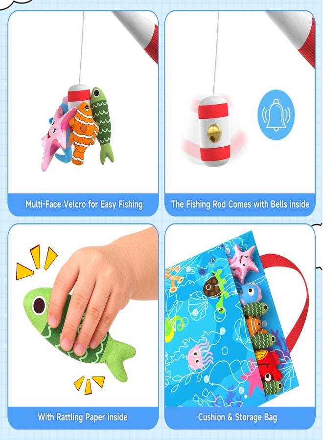 Envyvip Toddler Toy Montessori Toys for 1 Year Old Baby Boy Girl Birthday Gift, 22pcs Cloth Fishing Game Learning Toys for Toddlers 1-3 - Counting, Color Sorting, Fine Motor Skills 6-18 Months Babies - Image 4