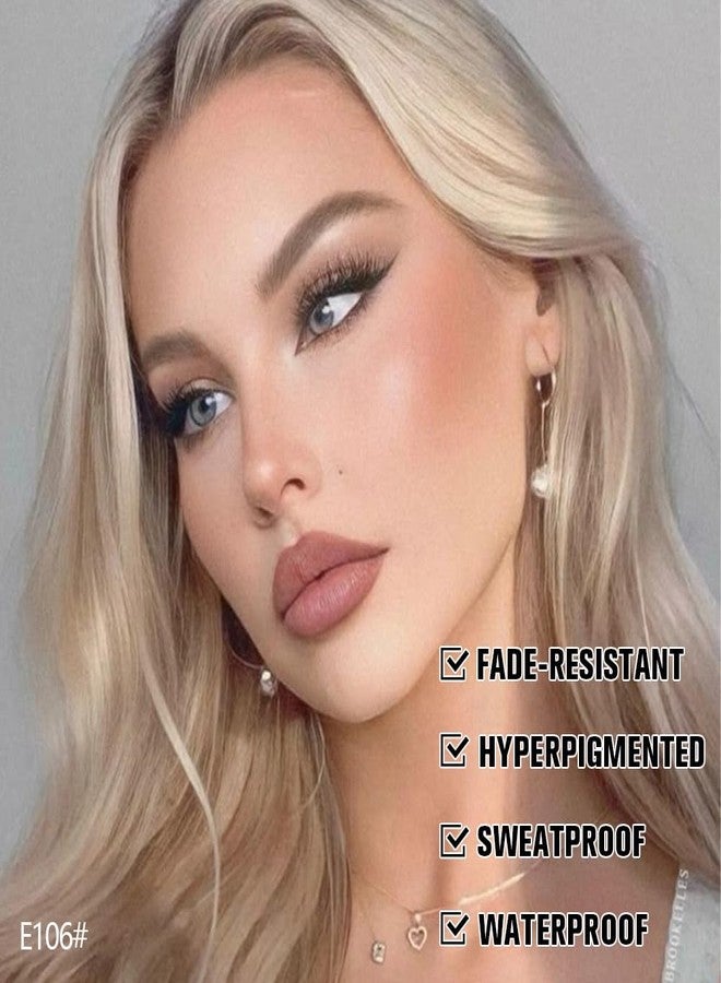 كاكيلا ٦ أقلام حواجب باللونين الرمادي والبني، مع مبراة، ذات صبغة غنية، مقاومة للماء والعرق، أقلام حواجب مكياج لملء الفراغات ورسم حواجب طبيعية، نباتية ولم تُختبر على الحيوانات - Image 2