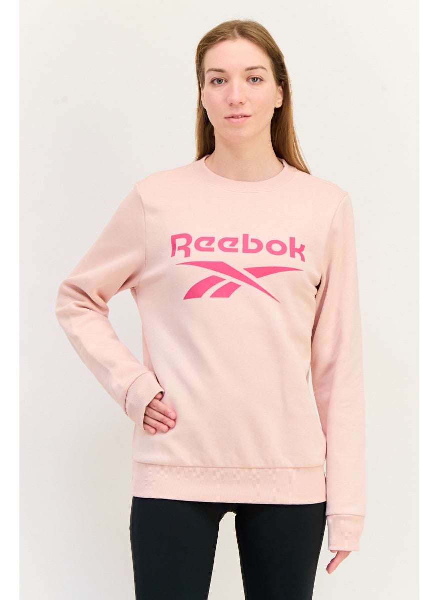 Reebok Women Sportswear Fit Long Sleeve Outdoor Sweatshirt, Pink  - Image 1