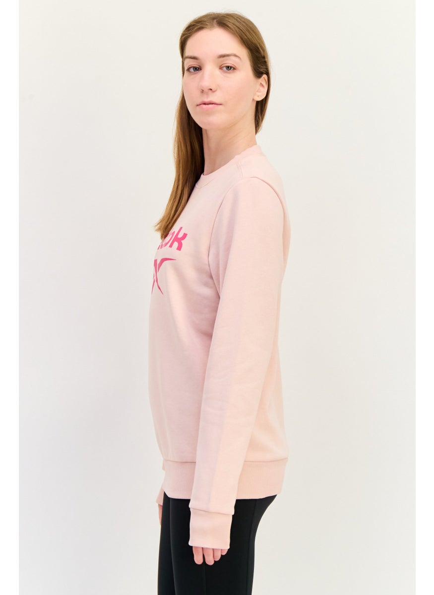 Reebok Women Sportswear Fit Long Sleeve Outdoor Sweatshirt, Pink  - Image 4