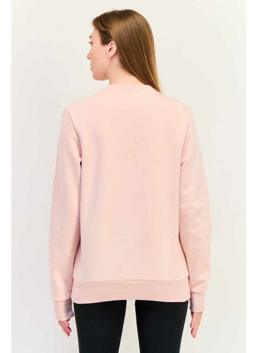 Reebok Women Sportswear Fit Long Sleeve Outdoor Sweatshirt, Pink  - Image 2