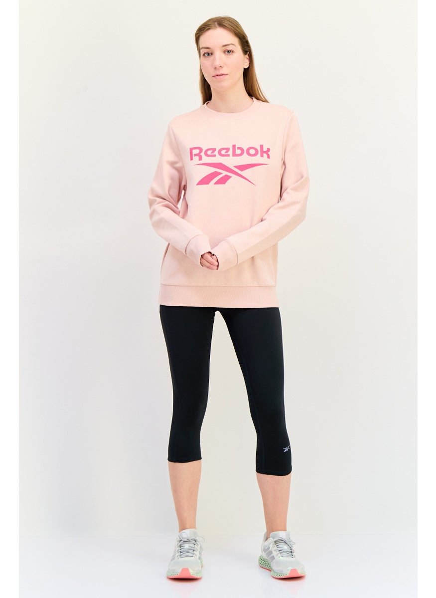 Reebok Women Sportswear Fit Long Sleeve Outdoor Sweatshirt, Pink  - Image 3