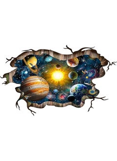 erorex 3D Broken Cosmic Galaxy Wall Decals Magic Milky Way Outer Space Planet Wall Stickers Creative Stars And Solar System Wallpaper For Kids Boys Floor Ceiling Living Room Bedroom Home Decor  - Image 1