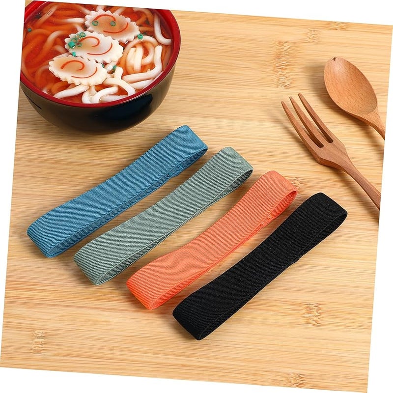 4 Pack High Elastic Lunch Box Straps Reusable Meal Prep Bands for School Outdoor Use - Image 4