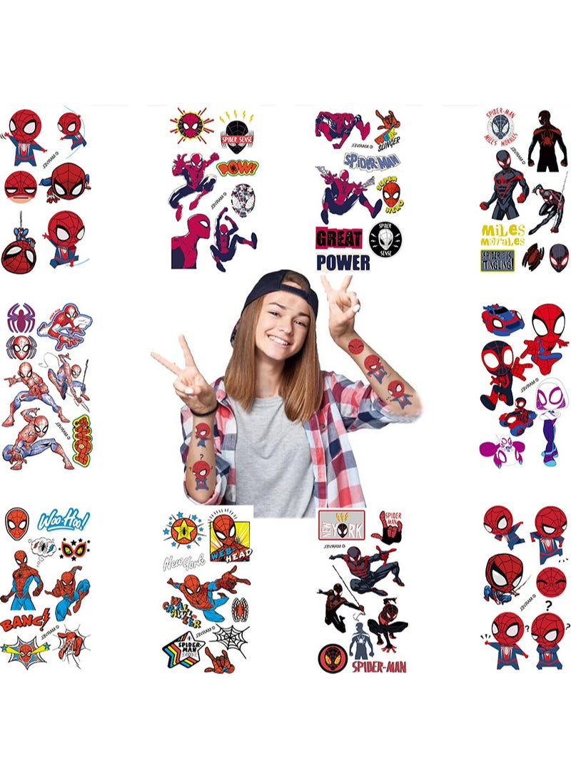 NIBEMINENT 10 Pcs Cartoon Spider-Man Deco Kit Waterproof Stickers, High Definition Printing Bright Colors, Suitable for Laptop Skateboard Luggage Water Bottle Guitar DIY - Image 1