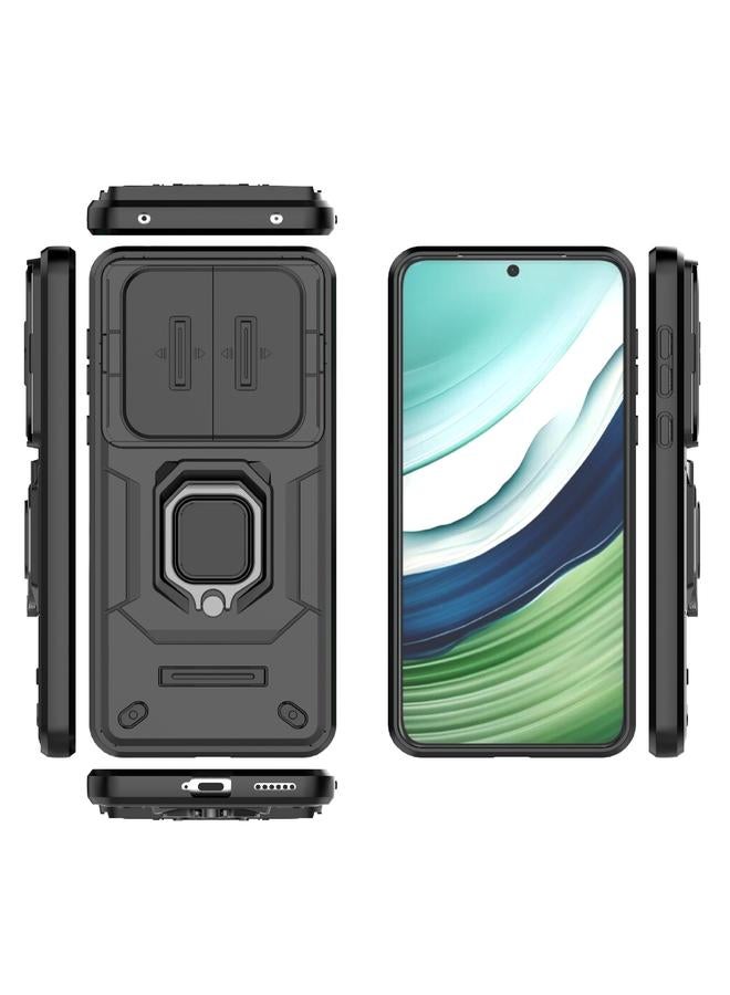 Green Tiger Case For Huawei Mate 60 Sliding Camshield TPU + PC Shockproof Phone Case with Holder - Image 2