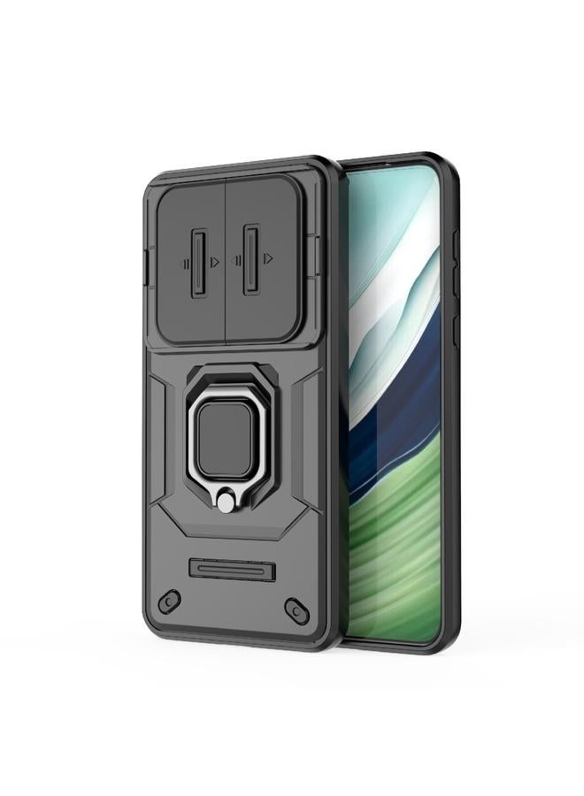 Green Tiger Case For Huawei Mate 60 Sliding Camshield TPU + PC Shockproof Phone Case with Holder - Image 1