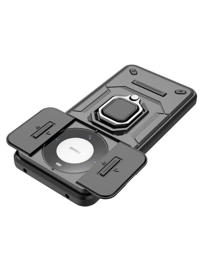 Green Tiger Case For Huawei Mate 60 Sliding Camshield TPU + PC Shockproof Phone Case with Holder - Image 5