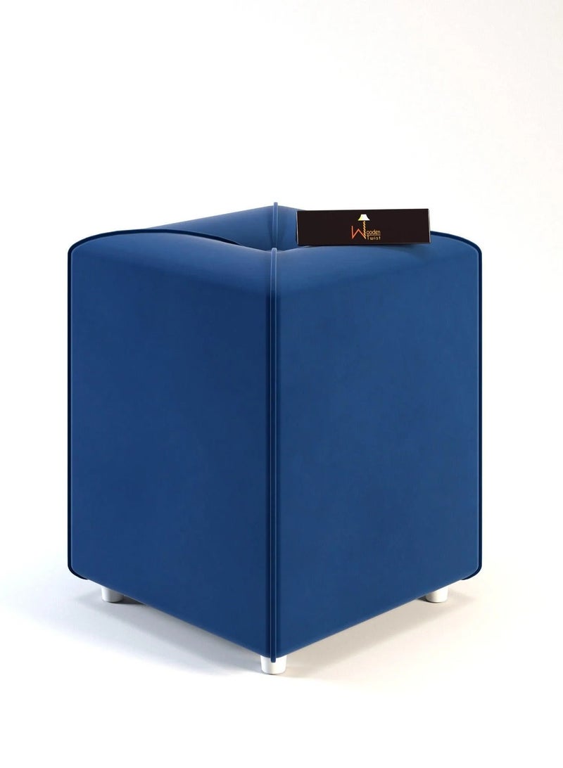 Wooden Twist Soft Comfortable Cushion Ottoman Stool  - Image 4