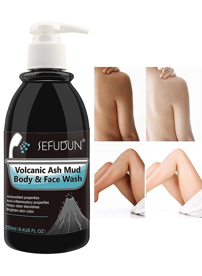 Sefudun Volcanic Ash Mud Body Wash Shower Gel Deep Sea Mud Whitening Body 250ML - Image 1