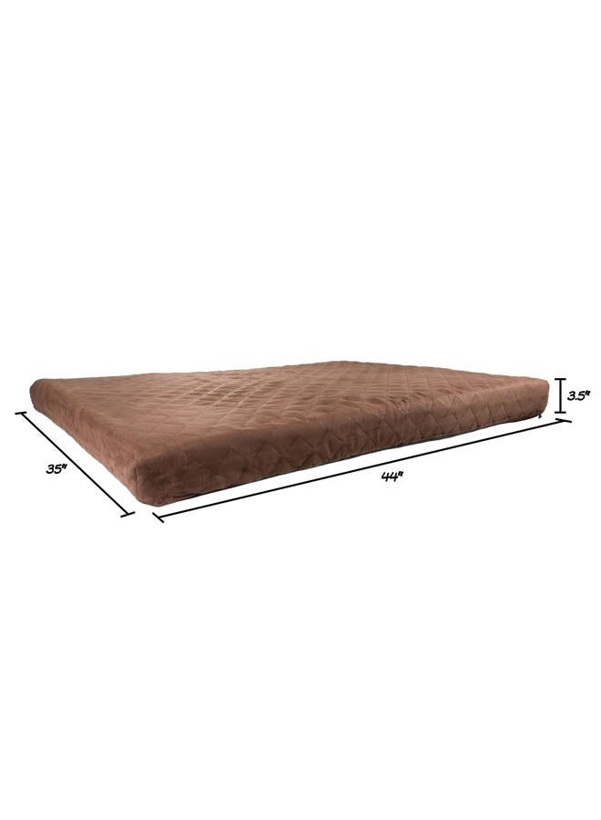 PETMAKER Waterproof Memory Foam Pet Bed- Indoor/Outdoor Dog Bed With Water Resistant Non Slip Bottom And Removeable Washable Cover, 44 X 35 -Brown - Image 2