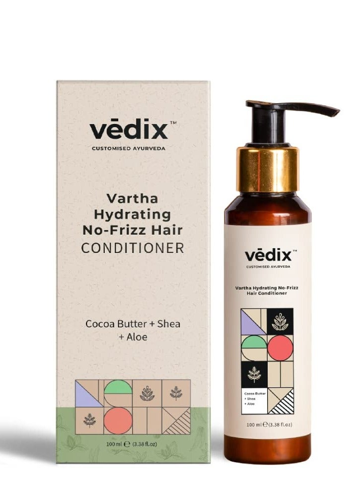 Vedix Conditioner, Ayurvedic Vartha Hydrating No-Frizz Hair Conditioner With Rice Water + Fenugreek + Mango Butterfor Frizz-Free Hair - 100 ml - Image 1
