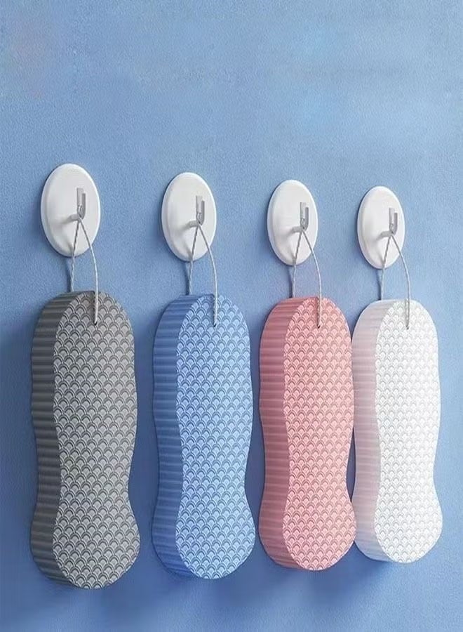 Ultra-Soft Exfoliating Bath Sponges with Hanging Hooks - Gentle Body Scrubber & Spa Exfoliator - Image 1