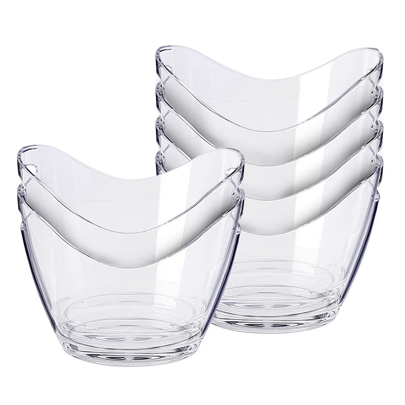 DeVine Accessories Ice Bucket  Ice Buckets for Parties  Clear Acrylic Champagne Bucket  Ice Bucket for Beer Wine and Champagne with EasytoCarry Handles 6pk 