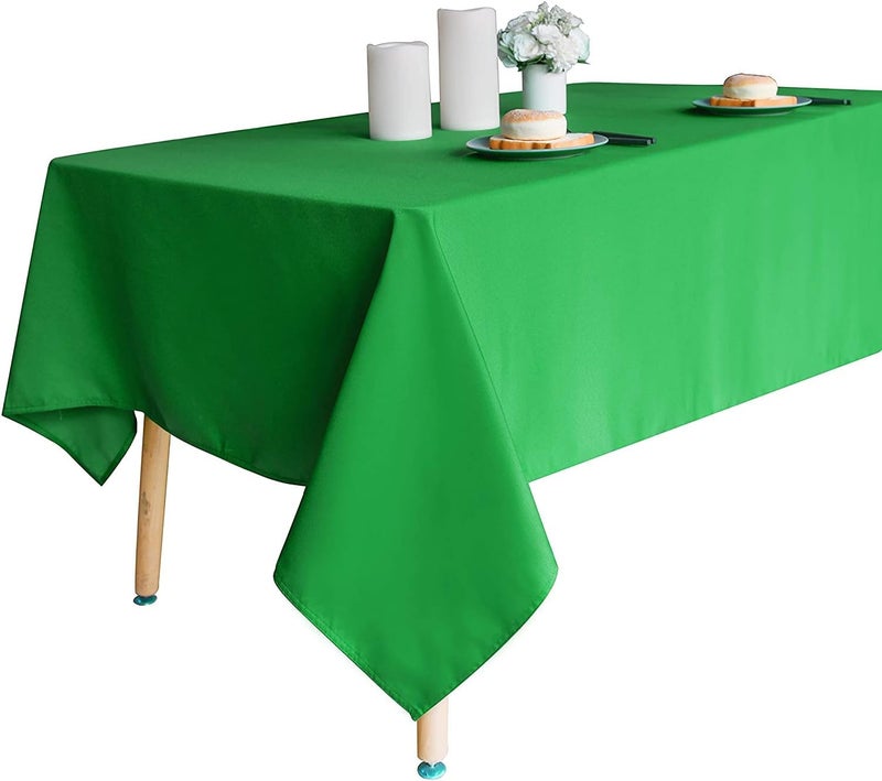 Obstal 210GSM Rectangle Table Cloth - Heavy Duty Water Proof Microfiber Tablecloth, Decorative Fabric Table Cover for Outdoor and Indoor Use (Green, 54 x 78 Inch) - Image 2