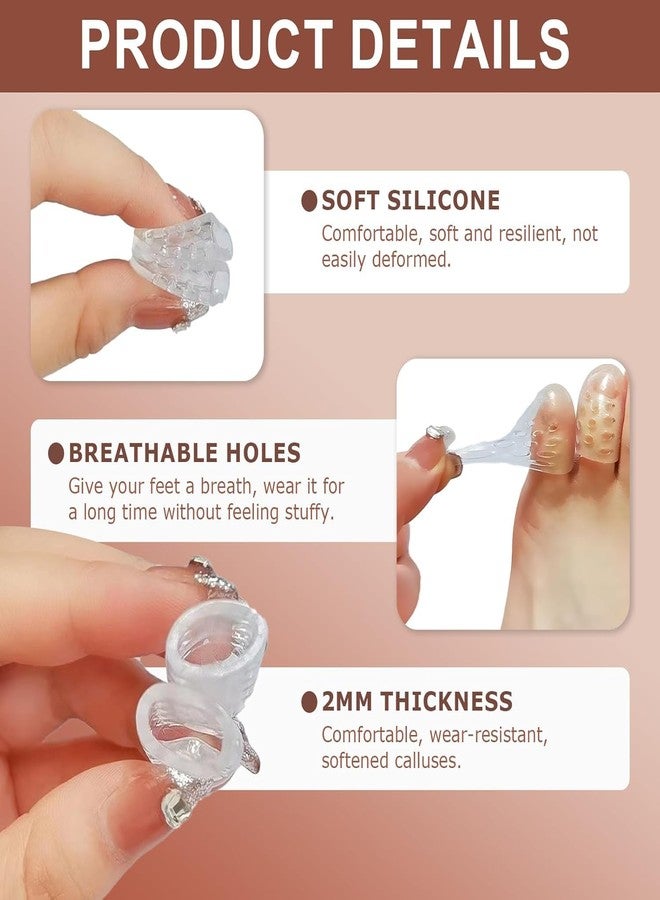 PRAMANTA Toe Guard for Shoe Filling Men Women Toe Protector Silicone Toes Cover Sleeves with Breathable Holes (1Pack of 10pcs) - Image 2