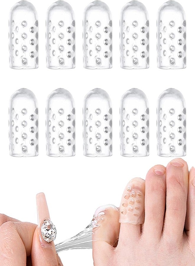 PRAMANTA Toe Guard for Shoe Filling Men Women Toe Protector Silicone Toes Cover Sleeves with Breathable Holes (1Pack of 10pcs) - Image 1