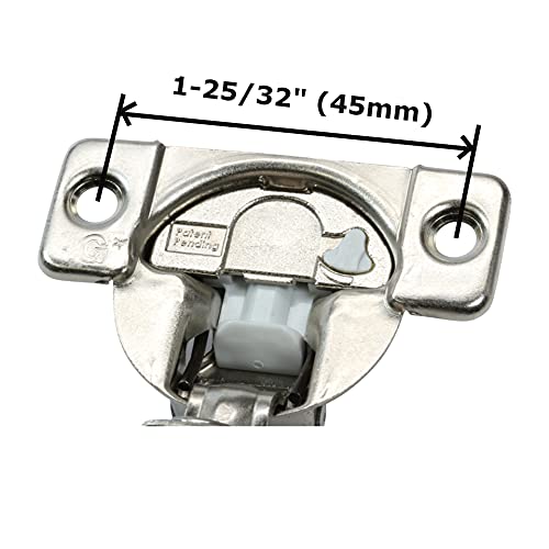 ROK 2 Pack Rok Hardware Grass TEC 864 108 Degree 1-1/4" Overlay 3 Level Soft Close Screw On Compact Cabinet Hinge 04547A-15 3-Way Adjustment 45mm Boring Pattern - Image 3
